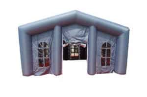 Inflatable storage tents
